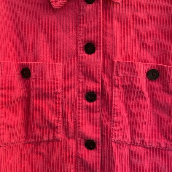 Zara Hot Pink Corduroy Jacket Size Medium Barbiecore, Festival - Picture 4 of 6